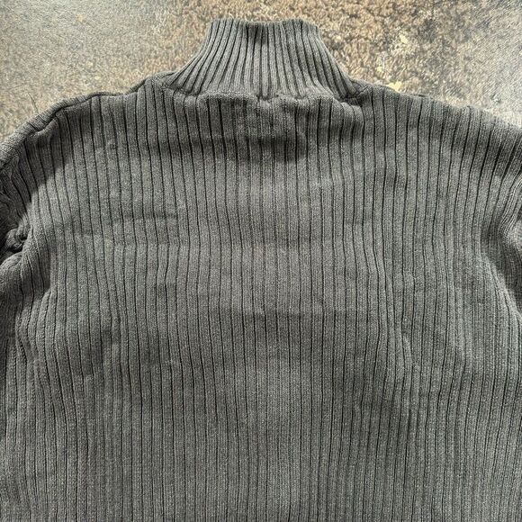 Y2k Lee Full Zip Dark Grey Sweater Tight Fit Outdoors Adult Size XL Read Bio - Picture 10 of 16
